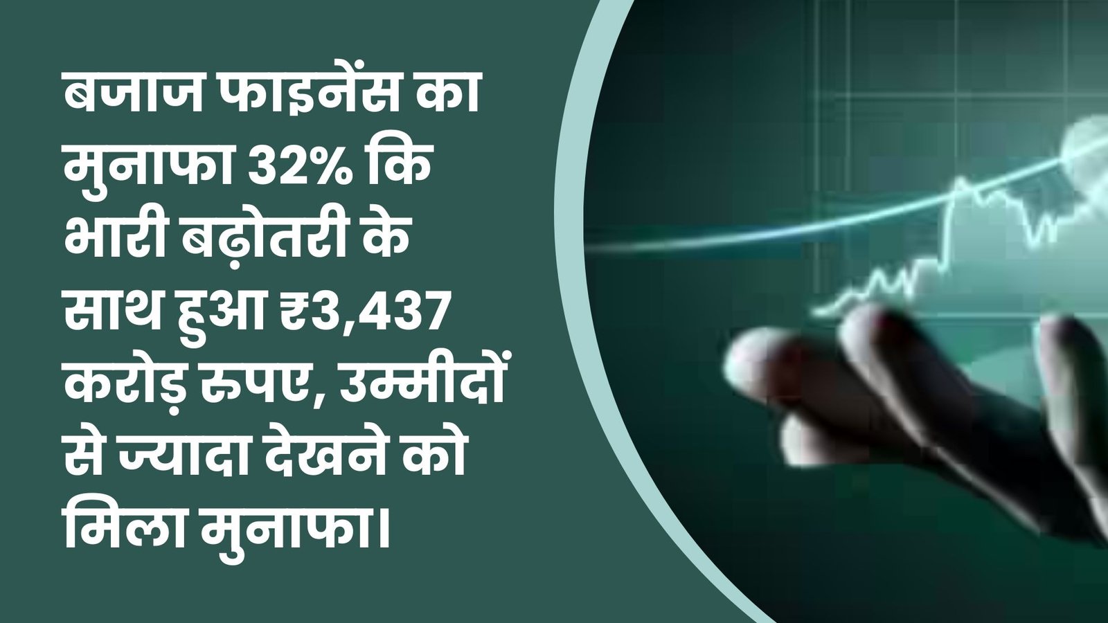 बजाज फाइनेंस का मुनाफा 32% कि भारी बढ़ोतरी के साथ हुआ ₹3,437 करोड़ रुपए, उम्मीदों से ज्यादा देखने को मिला मुनाफा।